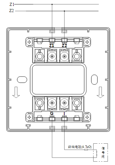 四川海灣消防GST-LD-8300B輸入模塊常閉無源觸點接線圖